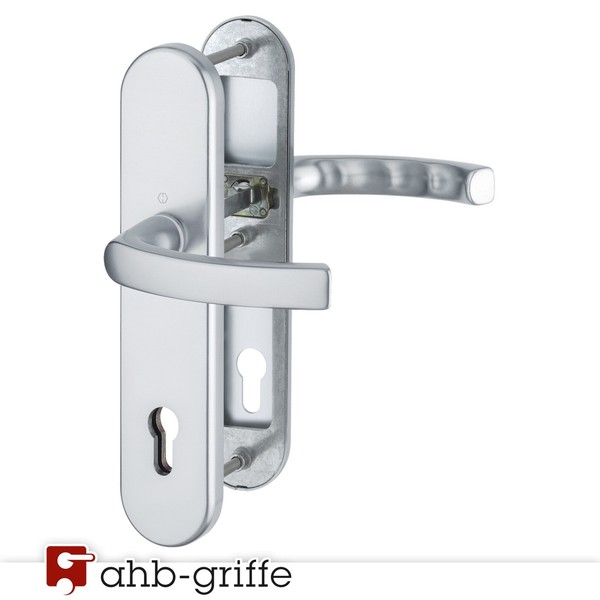 Hoppe Schutzbeschlag Luxembourg Alu Natur Langschild Tg 10/92 Mm-image
