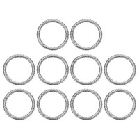 "10 St. O-Ringe 1 1/2\" Runde Metall-Clips Silber FüR Taschen/Handtaschen"