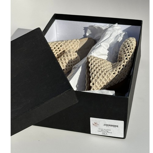 Rachel Comey Reina Woven Crochet Natural Cotton Bully Mules Clogs Size 8 $475 - Picture 12 of 17