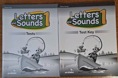 Abeka Letters & Sounds 1 Phonics Student Tests & Teacher Test Key Bundle, 5th Ed