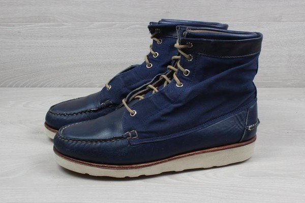 Men Sebago Boots Navy Leather 43