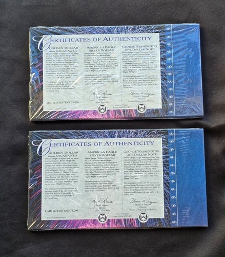 Group of 2 2000 The United States Millennium Coinage and Currency Sets -Sealed - Imagen 2 de 3