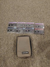 Lot Of 8 Sony MP120 Pre Recorded 8MM tapes  Case Logic Holder Case