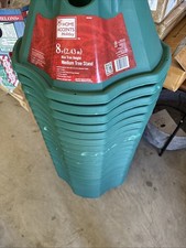 Home Accents Holiday Christmas Tree Stand Green Plastic up to 8-Ft Tall Trees