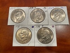 5 Dollars Eisenhowser - Tout état neuf - 1972D, 1974D, 1976D Type 2, 1978 & 1978