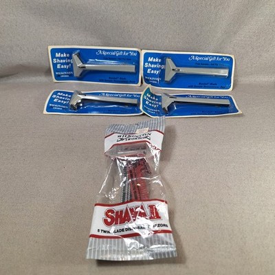 Vintage Wilkinson Sword Razor Lot 4 Sample Razors 5 Twin Blade NOS