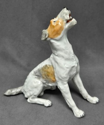 Carl Thieme Dresden Fox Terrier figurine 1864-88