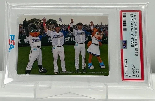 SHOHEI OHTANI 2014 CALBEE CHECKLISTS #C-2 PSA8! LOWPOP! (RC)