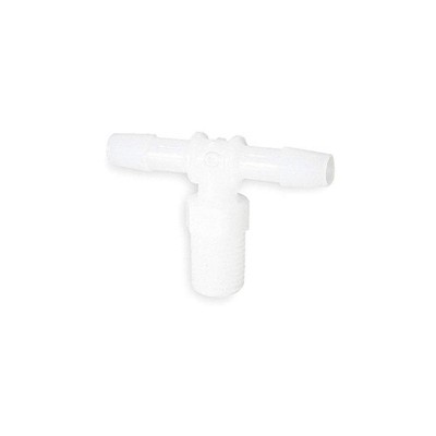 ELDON JAMES T8-8HDPE Tee,Thread To Barb,Poly,1/2 In NPT,PK10 1ZKE2