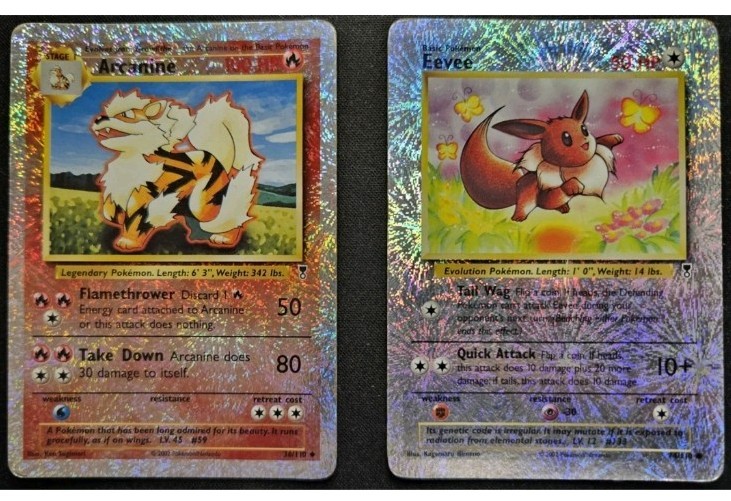 Pokemon Lot LEGENDARY COLLECTION-36/110 Arcanine-Eevee 74/110 Reverse Holo-ENG