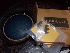 13-inch 15-Note Steel Tongue Drum w/ Book, Mallet Bag Set, D Major