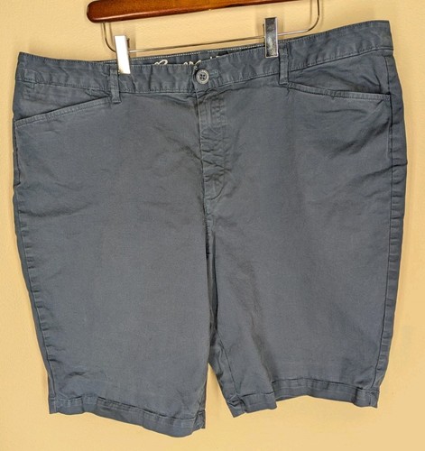 Eddie Bauer Legend Wash Stretch Curvy Fit Damen Shorts Größe T20 Blau Baumwolle