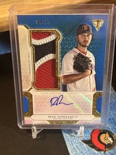 Drew Pomeranz 2018 Topps Triple Threads Jumbo Patch Auto Sapphire /10 Red Sox