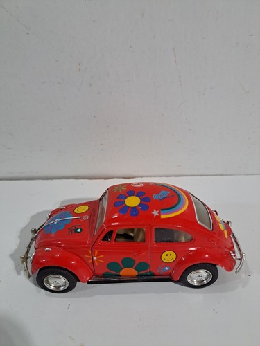 Kinsmart Die Cast 1:32 Flower Power 1967 Volkswagen Beetle Classic Car - Picture 2 of 12