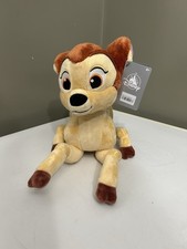 DISNEY STORE BAMBI PLUSH WITH BUTTERFLY ON TAIL 14 inches NWT
