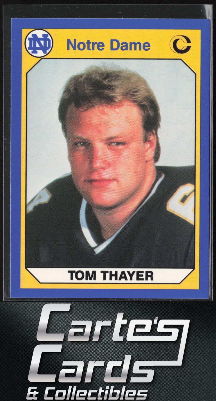 Tom Thayer 1990 Collegiate Collection Notre Dame #10 Notre Dame Fighting Irish
