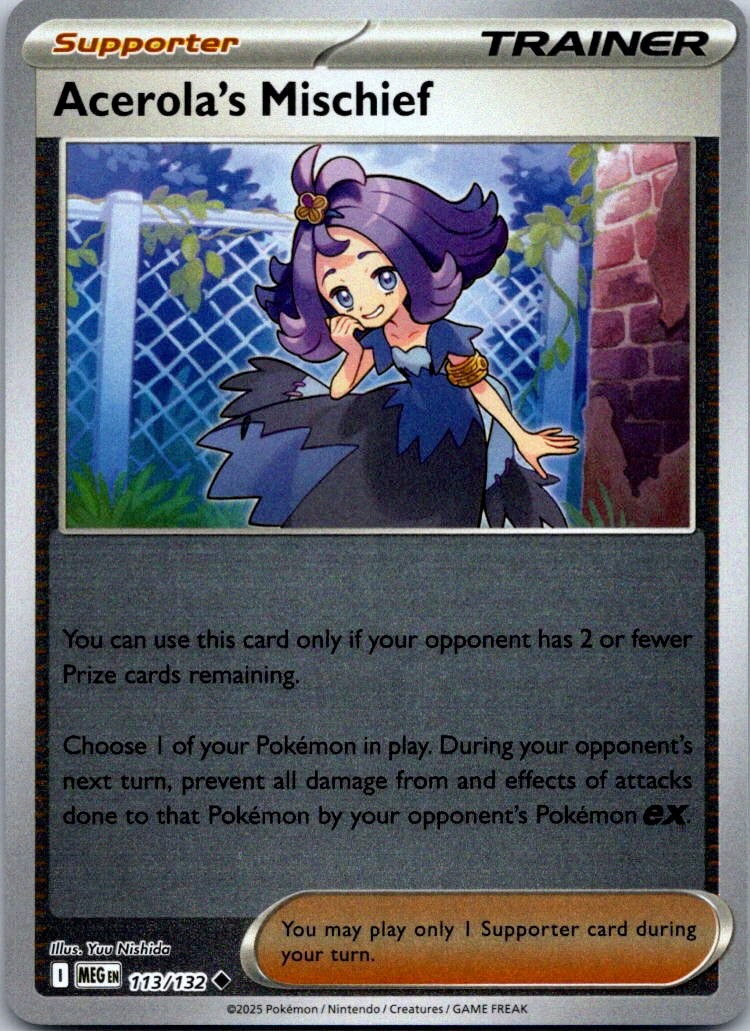 Acerola's Mischief Reverse Holo Uncommon ME: Ascended Heroes 180/217 NM