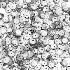 Loose Sequins 1400Pcs Cup Embroidery Sequins for Crafts Sewing,Silver