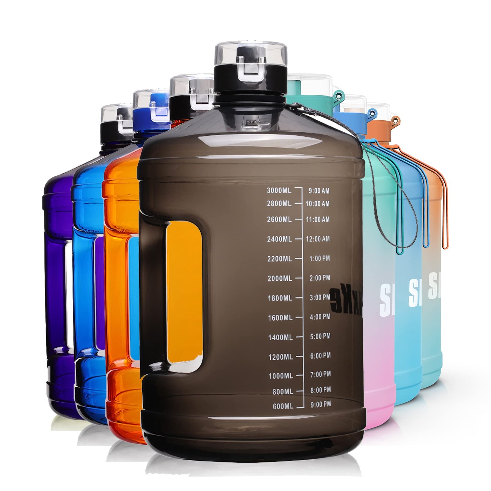 Portable Water Jug Fitness Sports Daily Water Bottle Wi...
