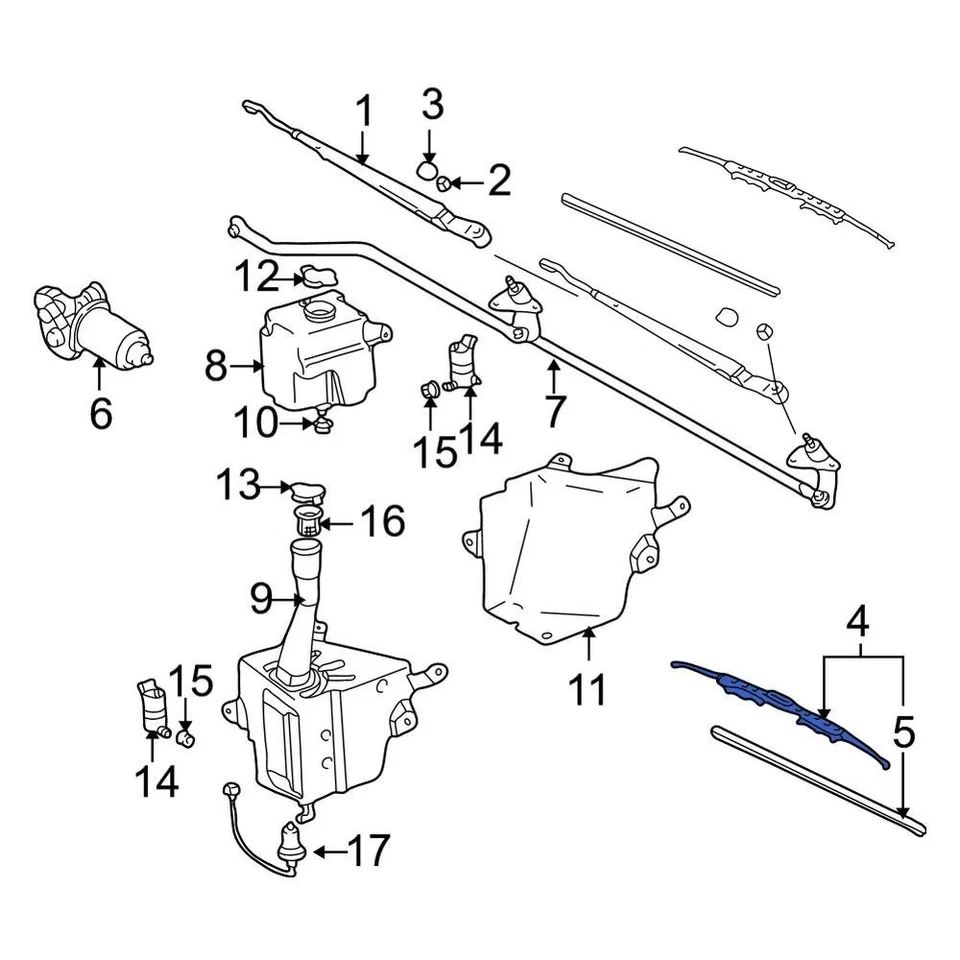 For Toyota Tacoma 2004-2015 Toyota 8522204030 Left Wiper Blade Foto 2 de 3