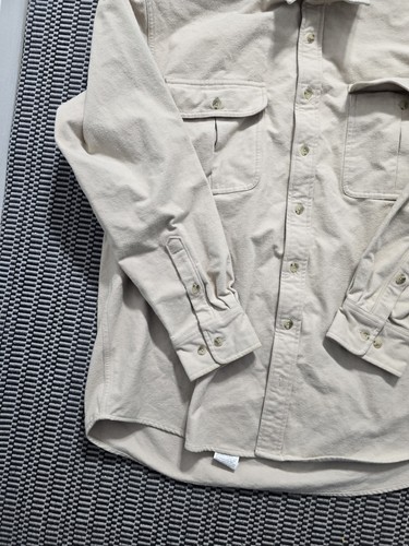 CABELAS Outdoor Gear Long Sleeve Shirt Khaki all Cotton Size XL tall beige - Picture 5 of 6