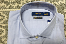 New Polo Ralph Lauren Men's Slim Fit Button Up Shirt - 16-34/35 - Light Blue