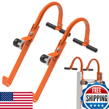Ladder Roof Hook 2 Pack with Wheel Heavy Duty Steel Ladder Stabilizer, Roof Ridg