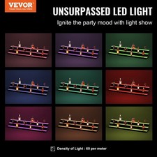 VEVOR LED Lighted Liquor Bottle Display, 3 Tiers 60 Inch Commercial Illuminate