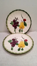 2 Blue Ridge Southern Pottery Fruit Fantasy  6 In. Bread Plates (97)