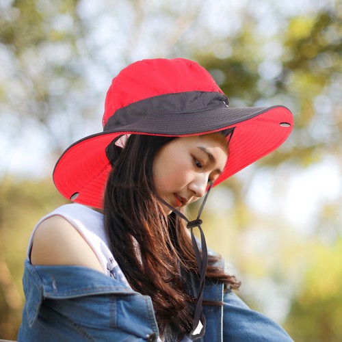 Cappello da donna a secchiello cappello da sole esterno UV viaggio secchiello cappello a secchiello - Foto 3 di 12