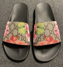 GUCCI GG Supreme Blooms Place Floral Logo Slides - Sandals - EUR 36 - US 6