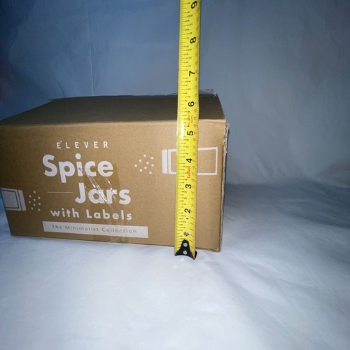 24 Pcs 4x2 Spice Clear Glass Jars with Labels,Metal Lids Square Round Seasoning - Picture 12 of 12