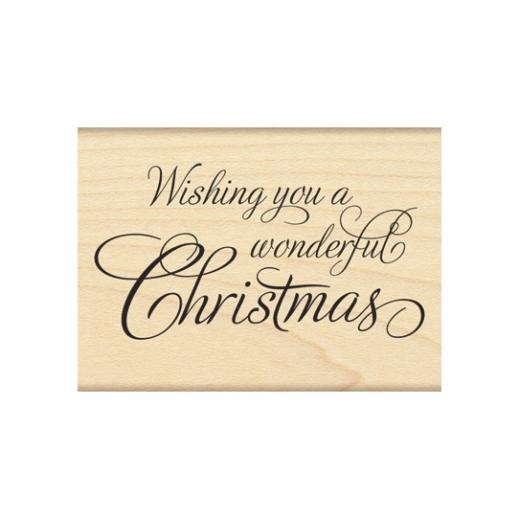 Penny Black Wood Mounted Rubber Stamp - Festive Wishes 4397H