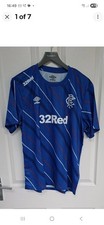 Authentic Glasgow Rangers Umbro Pre Match Shirt Size Large. Brand New With Tags 