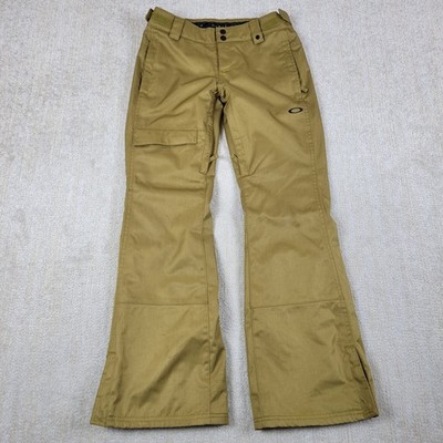 OAKLEY Snow Pants Womens XS Beige FN Dry 10K BioZone Limelight Outdoor Ski