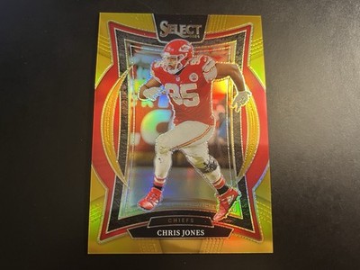 2024 Panini Select Concourse Gold Prizm #19 Chris Jones 5/10 Kansas City Chiefs
