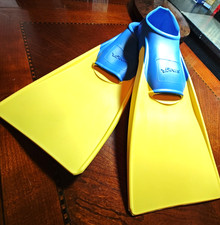 FINIS Floating Fins BLUE/YELLOW US 1-3 Euro 33-35 Aus Jr 11-1