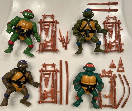 1988 TMNT Teenage Mutant Ninja Turtles Set / Lot Of 4 Ex Condition 100% Complete