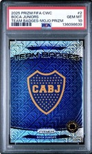 2025 PRIZM FIFA CWC BOCA JUNIORS TEAM BADGES-MOJO PRIZM /25 POP 1