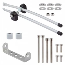 Sunlite Gold Tec Disc Bike Rack Hardware Kit - Silver, Durable Replacement for