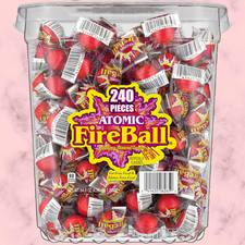 Atomic Fireballs Candy 4.05 Pound Bulk Tub