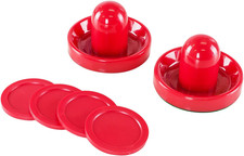 Light Weight Air Hockey Red Replacement Pucks  Slider Pusher Goalies for Game T