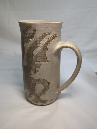 Vintage Welsh Tregaron Cymru Wales Art Pottery Marked Dragon Mug 8" 1L/1 Qt - Picture 5 of 10