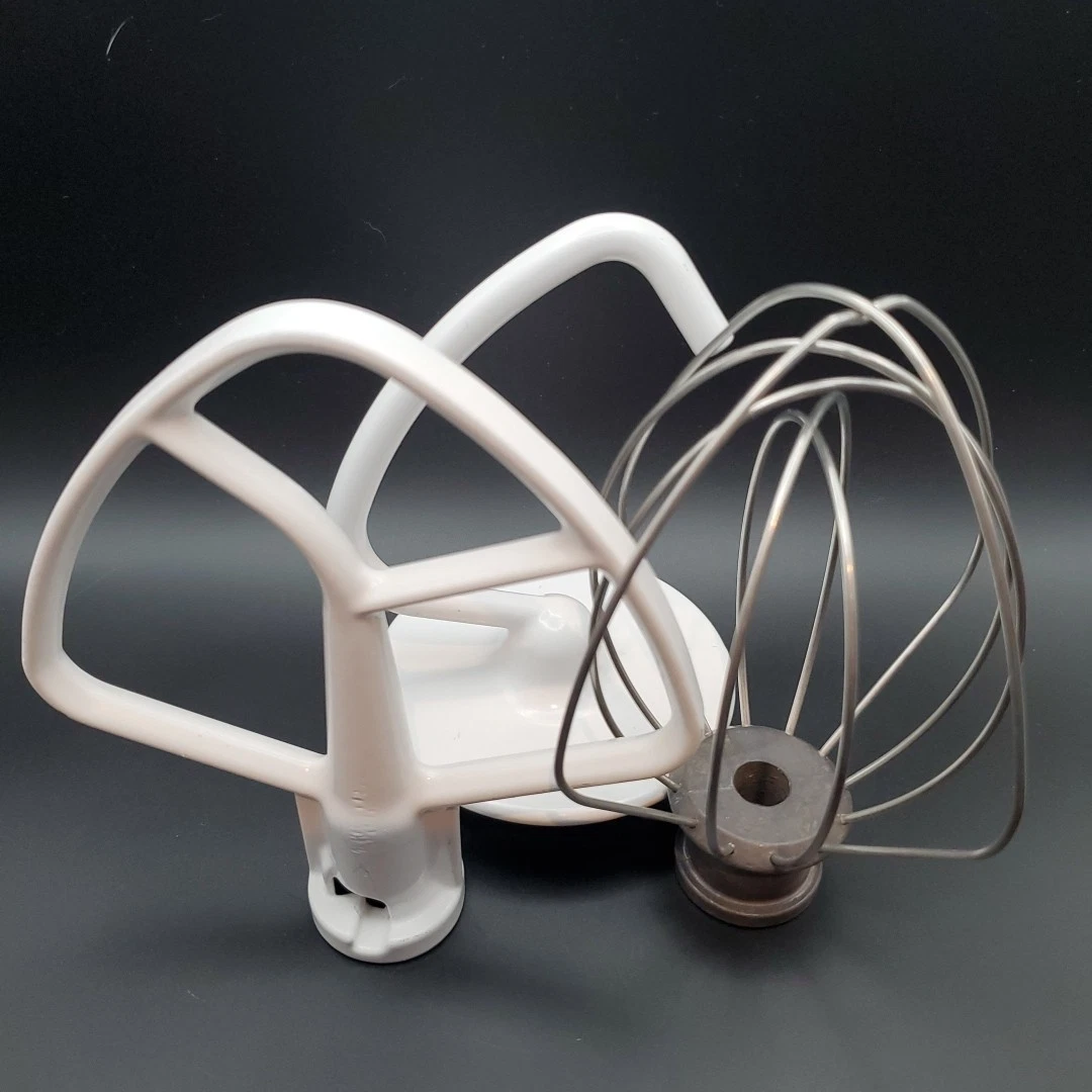 Lot of 3 - KitchenAid Stand Mixer Attachments Paddle, Dough Hook and Wire Whisk