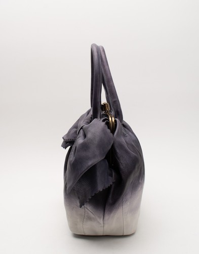 RRP€489 RED VALENTINO Leather Tote Bag Dip Dy Bow Front Metal Frame - Imagen 5 de 11