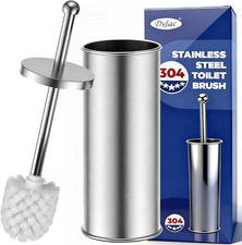 Toilet Brush and Holder Set: 304 Stainless Steel Toilet Bowl Brush for Bathroom