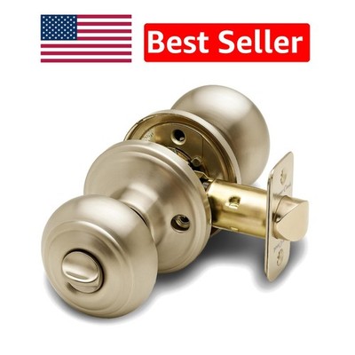 Modern Colonial Privacy Knob with Turn-Button Lock - Stylish & Secure Solution