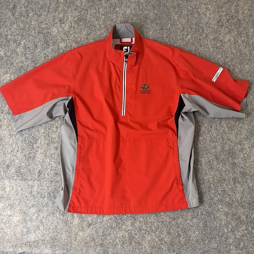 Footjoy Dryjoy 1/4 Zip Pullover Men’s Large Makai Princeville Jacket Waterproof - Picture 2 of 10