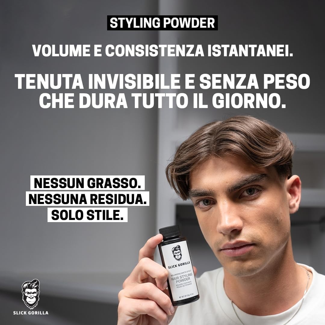 Slick Gorilla 20ml: La Rivoluzione del Volume Capelli Uomo Matte