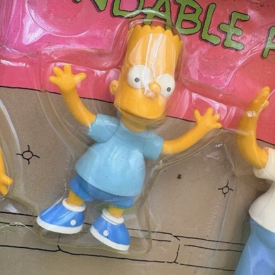 1990 The Simpsons 5 Bendable Vintage Family Set Action Figures by